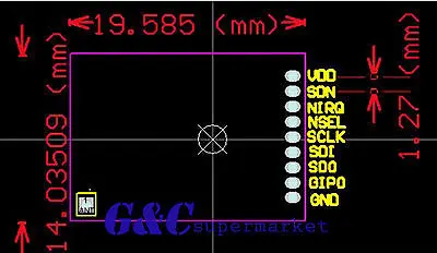 SI4432 1000 м Беспроводной модуль 470 МГц 433 915 SI4432-B1-FMR | Электронные компоненты и