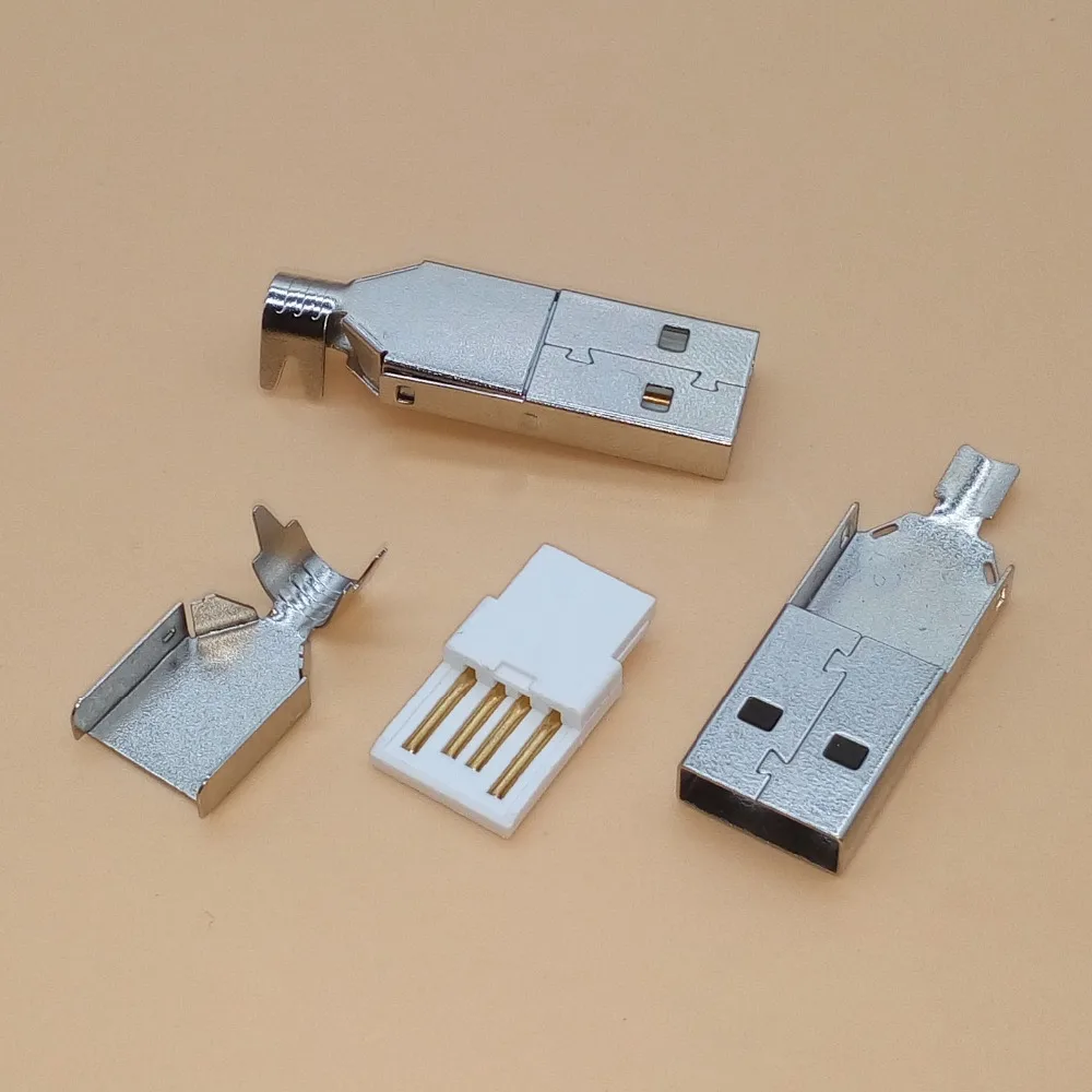 10 шт. USB мужчина три типа Разъем 36,5 мм для PC DIY