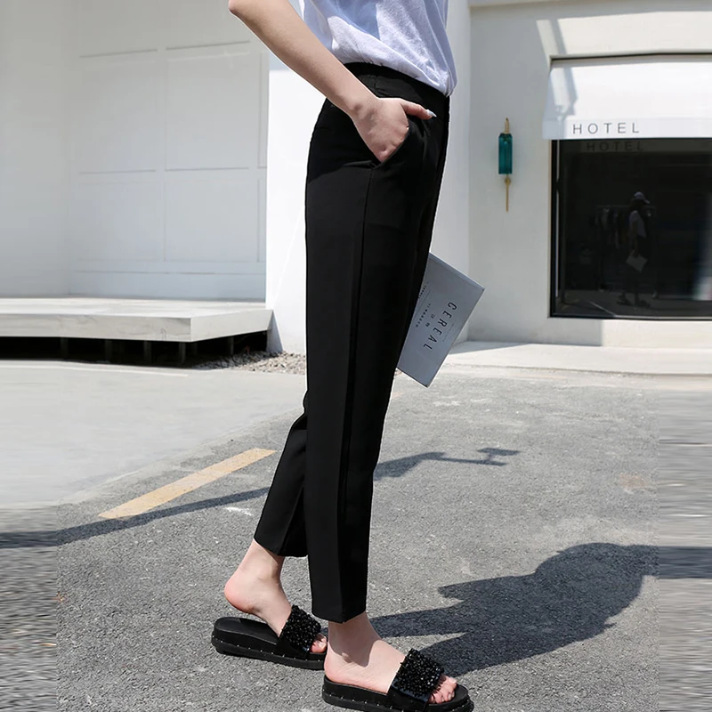 2018 New slim Classic casual trousers for women Solid loose Harem pants female spring autumn RE0818 | Женская одежда