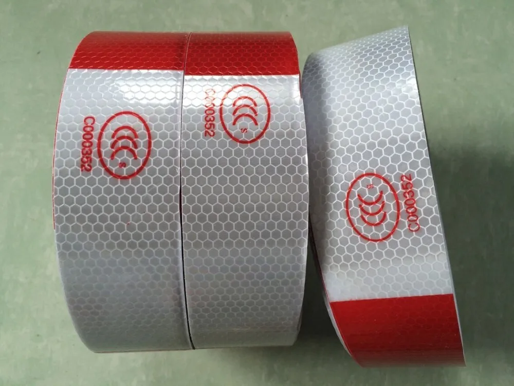 

5cm*45m adhesive reflective safety warning tape for Road traffic Construction site