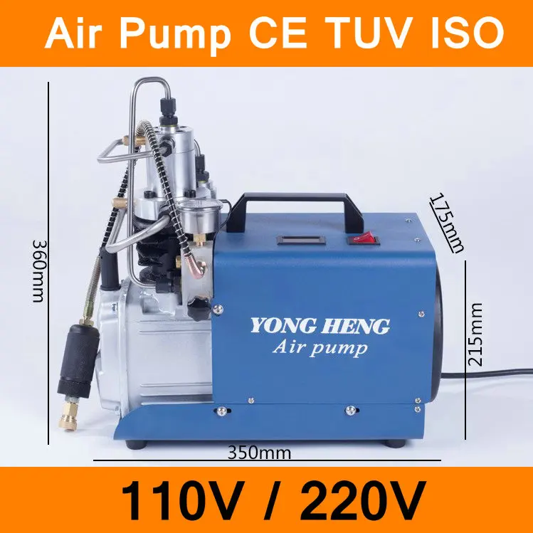 Kaufen Hochdruck Luftpumpe 110 V 220 V 300BAR 30MPA 4500PSI Elektrische Luft Kompressor Für Pneumatische Luftgewehr Scuba Gewehr PCP Inflator CE
