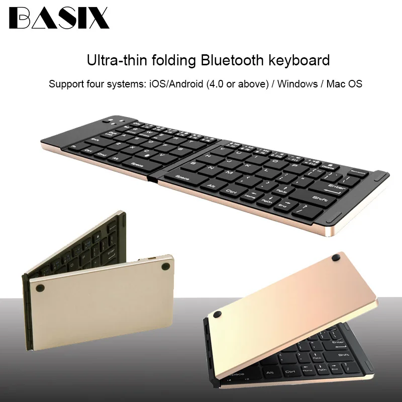 Беспроводная клавиатура BASIX с Bluetooth портативная складная для