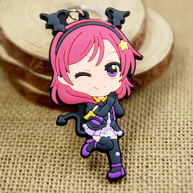 9 шт./лот LOVELIVE игрушки брелоки LOVE LIVE Doll Honoka kotory Umi Eli Nozomi Maki Rin Hanayo Nico фигурка кулон из
