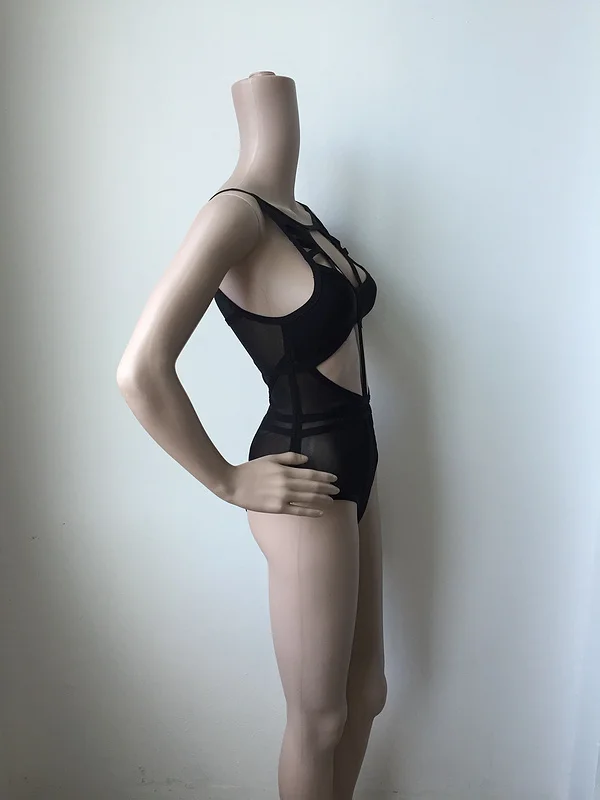 Высококачественный ажурный сетчатый бандажный купальник из вискозы сексуальный