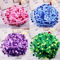 5yards pom pom trim lace fabric sewing accessories pompons trim tassel ball fringes ribbon sewing lace for diy material apparel