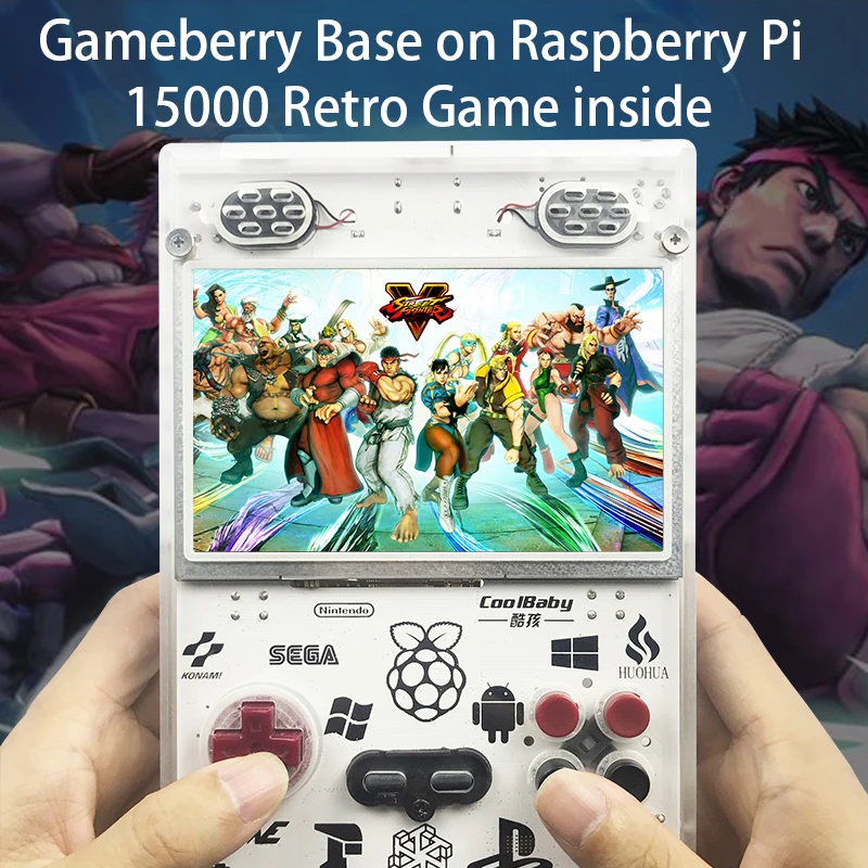 Gameberry Retropie Lakka Ретро пирог Raspberry Pi 15000 игра внутри Ручной игровой 5-дюймовый экран