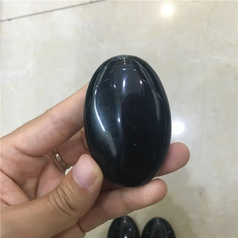 Natural black obsidian scrapping massage board SPA acupuncture scraper healing stone facial anti-wrinkle treatment body health | Дом и сад