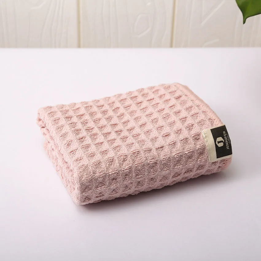 Pink Микрофибра хлопок сильное впитывающее полотенце освежающее модное марлевые решетки для полотенец мягкая приятная для кожи - Цвет: Pink