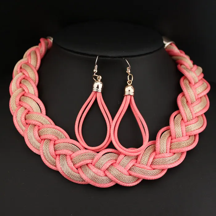 Женский Цветной Ювелирный Комплект элегантный комплект украшений ручной работы