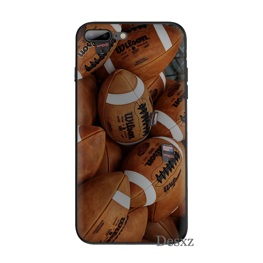 Силиконовый ТПУ чехол для телефона регби мяч спорт iPhone 11 Pro X XS Max XR 6 6s 7 8 Plus 5 5s SE