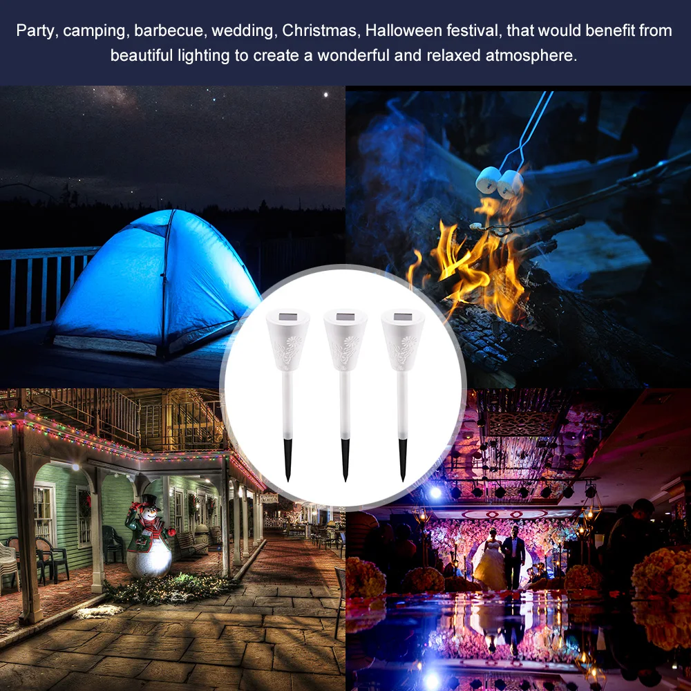 3 шт. настсветильник светильники для газона 7 цветов | Лампы и освещение