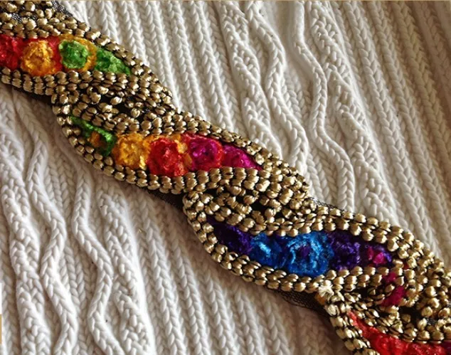 4 ярда/лот 1-6 см ширина разноцветная косичка Ткань Вышивка ленты кружево