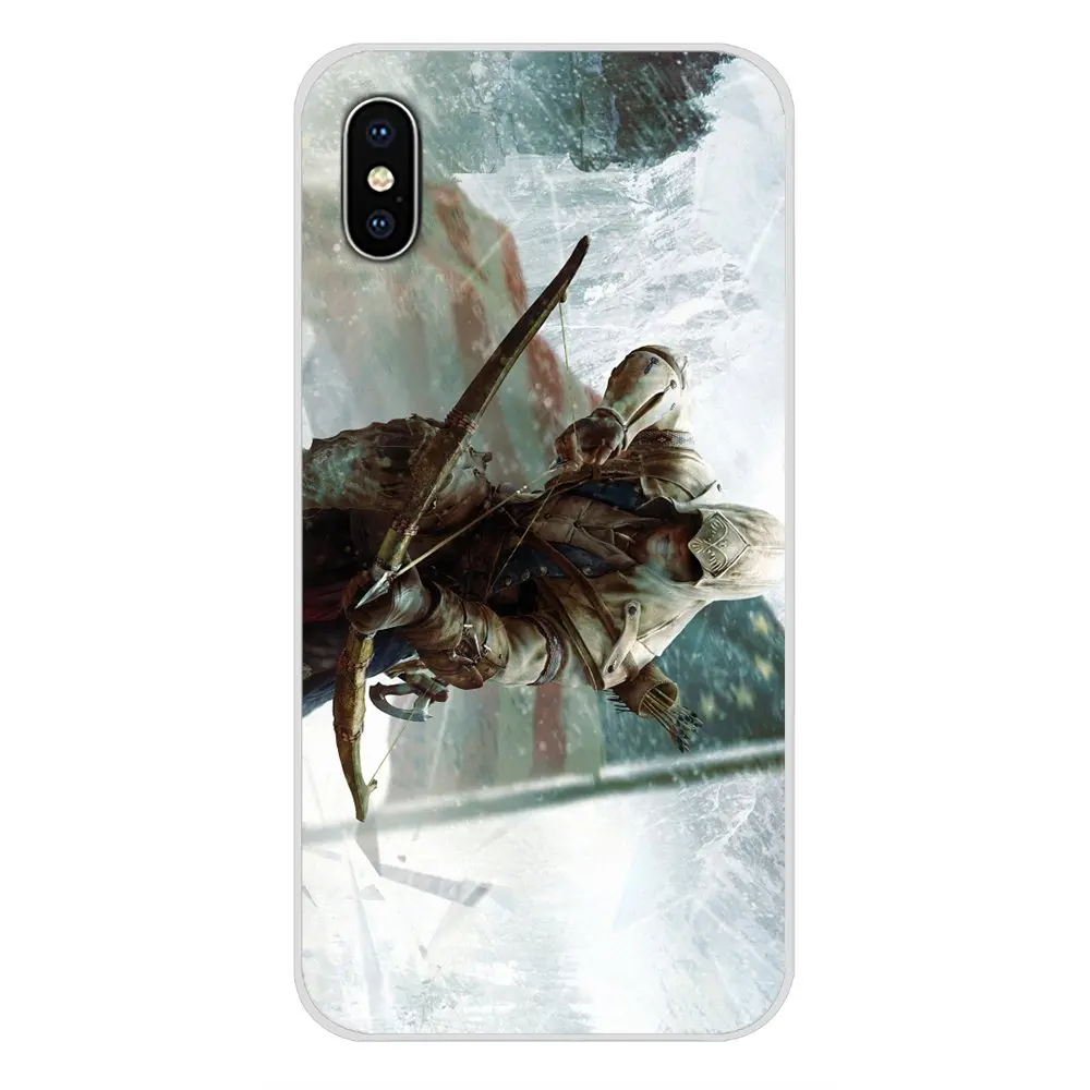 Для Apple iPhone X XR XS MAX 4 4S 5 5S 5C SE 6 6S 7 8 Plus ipod touch assasins creed классный винтажный прозрачный