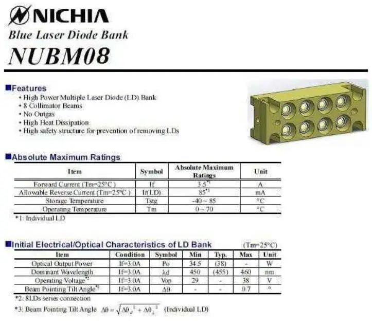 NUBM08 450nm 4,75 W высокомощный синий лазерный диод/рекордер LD с объективом/Оловянная игла/горелка LD W/объектив/Оловянная шпилька