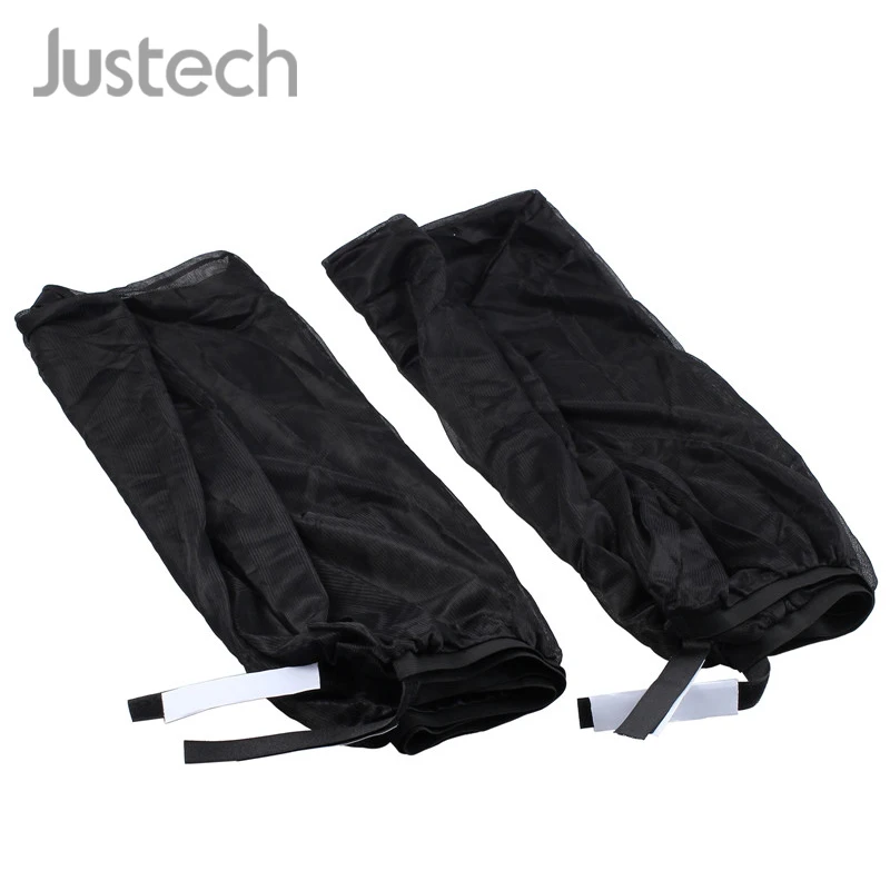 

Justech 2Pcs Car Rear Window Sun Shade Cover Provides Max UV Protection Prevent Bugs Polyester Sunshades Black Universal Mesh