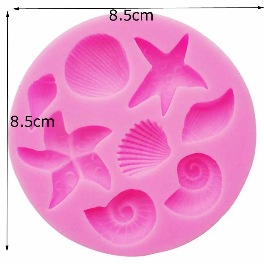 C200 3D Shell Conch UV Resin Silicone Molds Fondant Cake Decorating Tools Cupcake Chocolate Gumpaste Epoxy Moulds 6PCS/SET | Дом и сад