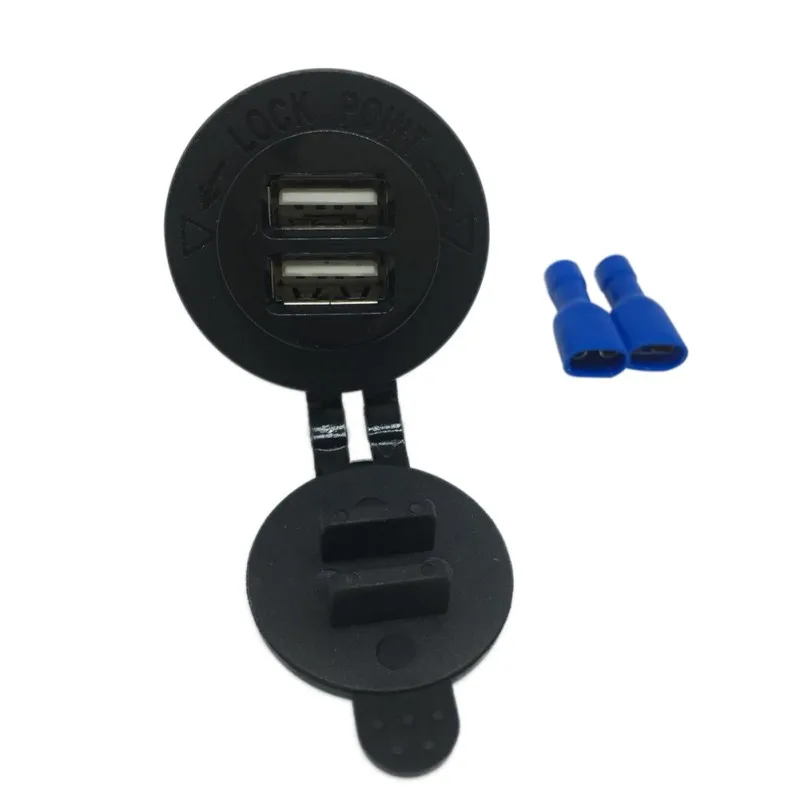 DC12V двойной USB зарядное устройство адаптер питания розетка для автомобильного