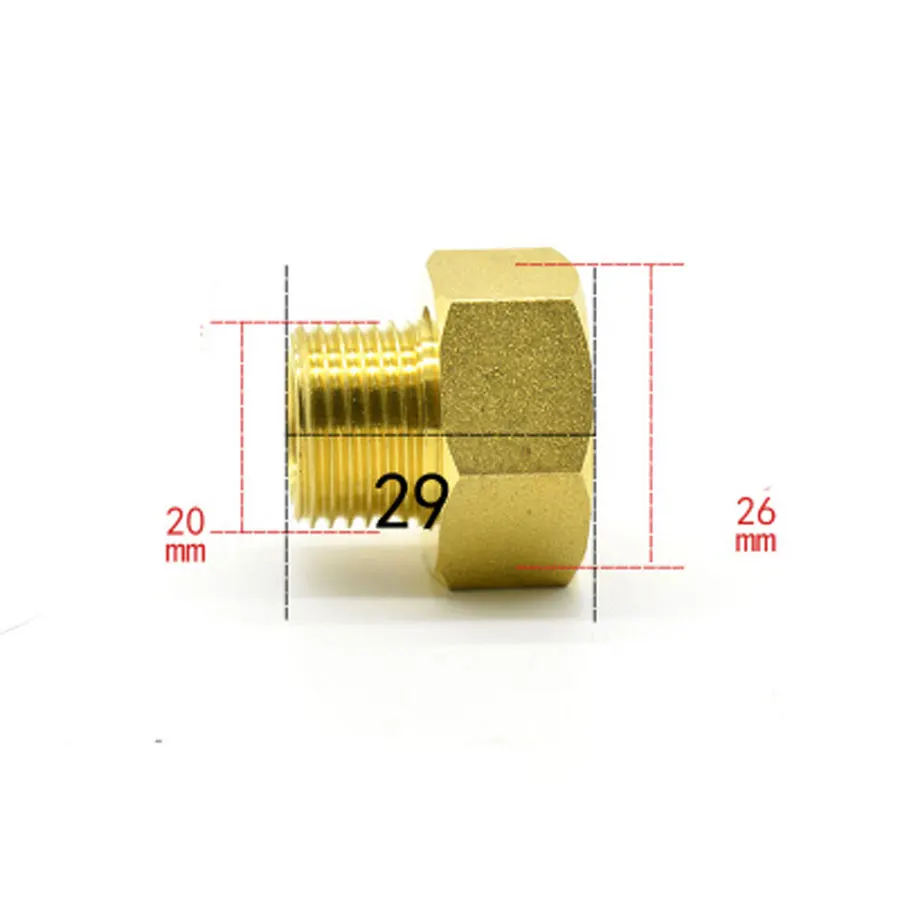 

3/4 "BSP Женский до 1/2" BSP мужской короткий латунный соединение трубы фитинг вода газ масло для счетчика воды