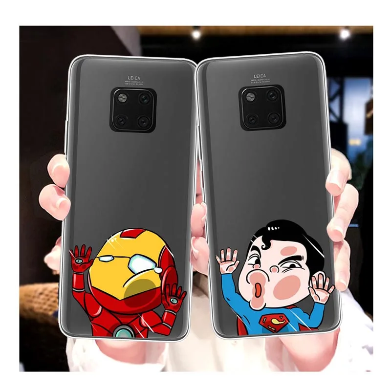 Забавный силиконовый чехол для huawei mate 20 10 Pro Lite X Мягкие полуобернутые чехлы