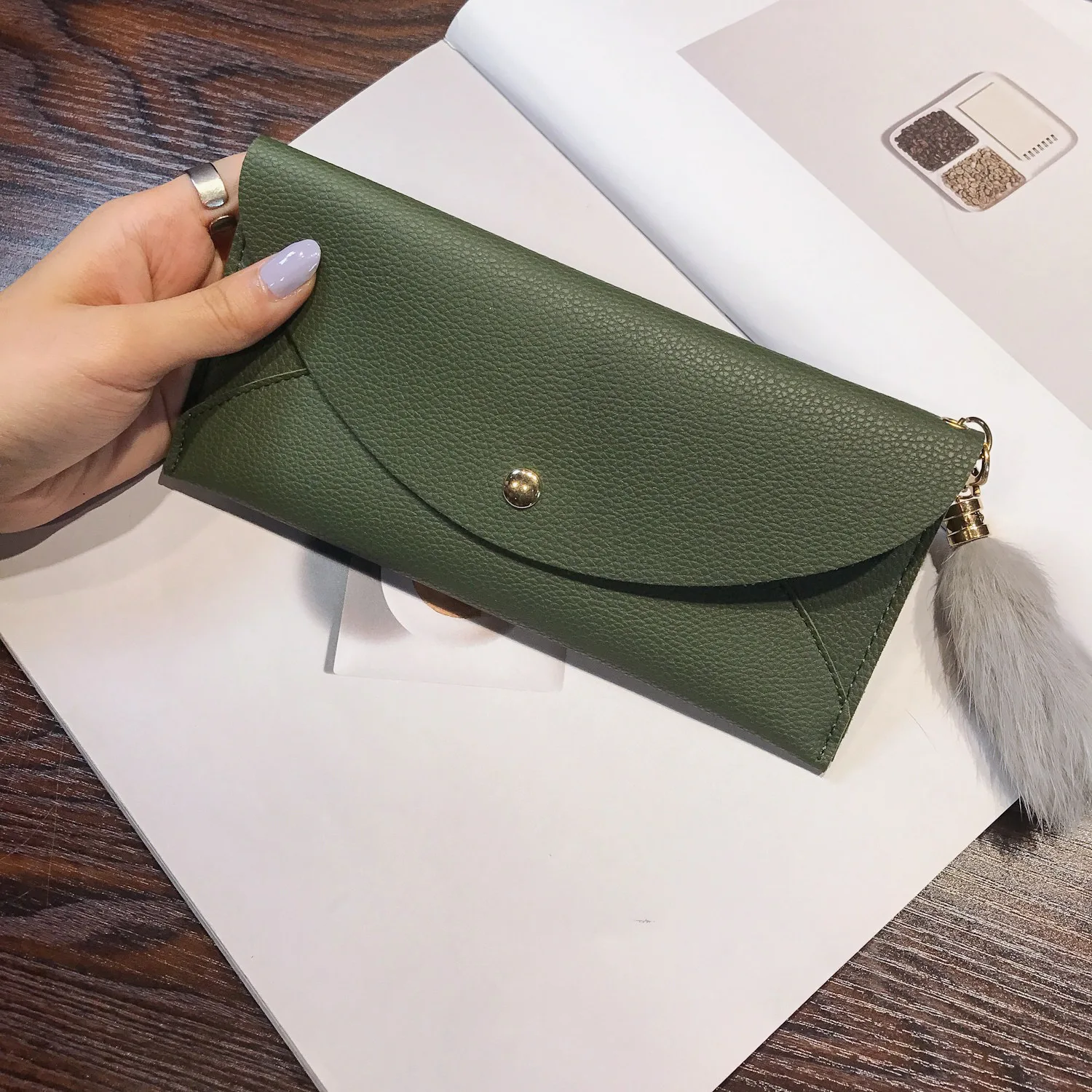 Женский кошелек женский длинный студенческий простой индивидуальный