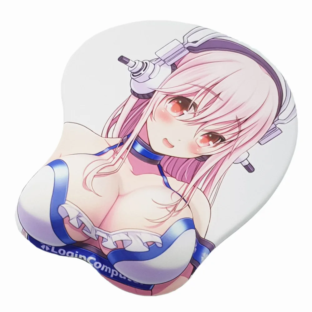 Коврик для мыши Super Sonico Anime 3D Oppai с мягким гелевым упором на запястье|mouse pad|oppai mouse