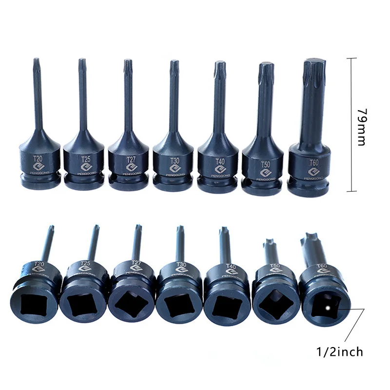 PENGGONG 1/2 ''Screwdriver немного гнездо адаптера Комплект S2 храповым механизмом Гайка