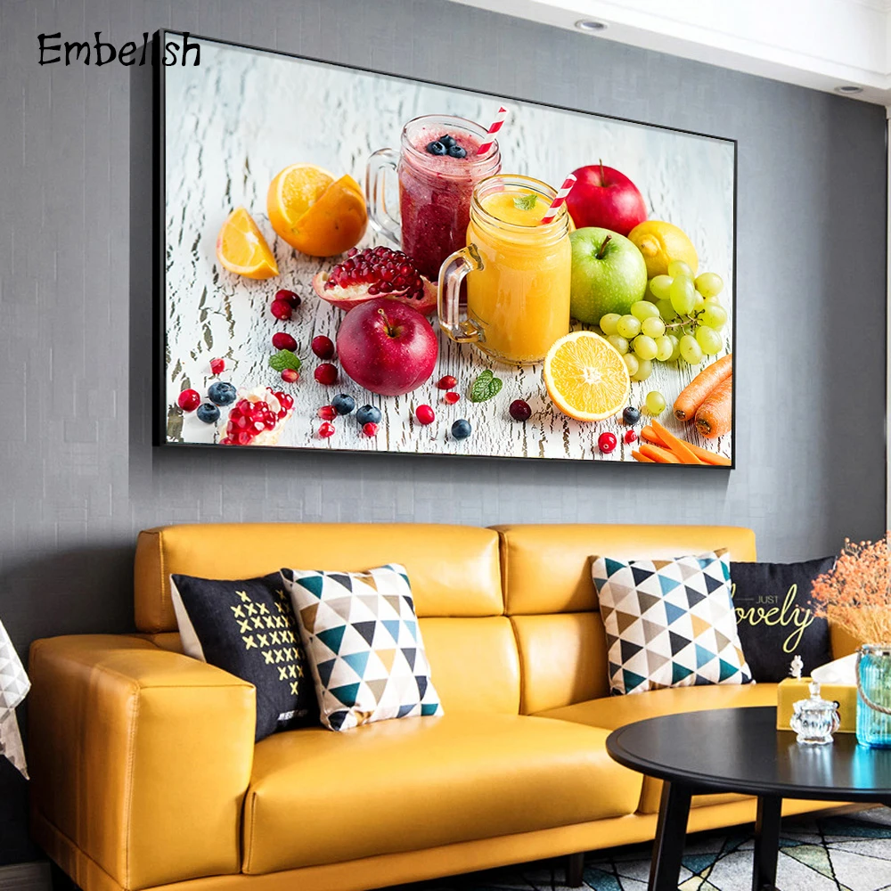 

Embelish 1 Pieces Modern Large Pictures For Living Room Berry Vegetables Healthy Juicy Wall Posters Kitchen HD Canvas Paintings