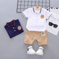 summer toddler baby boy clothes set cartoon print topsshorts boy outfit set clothes for kids 1 4 years casual boy clothes suits
