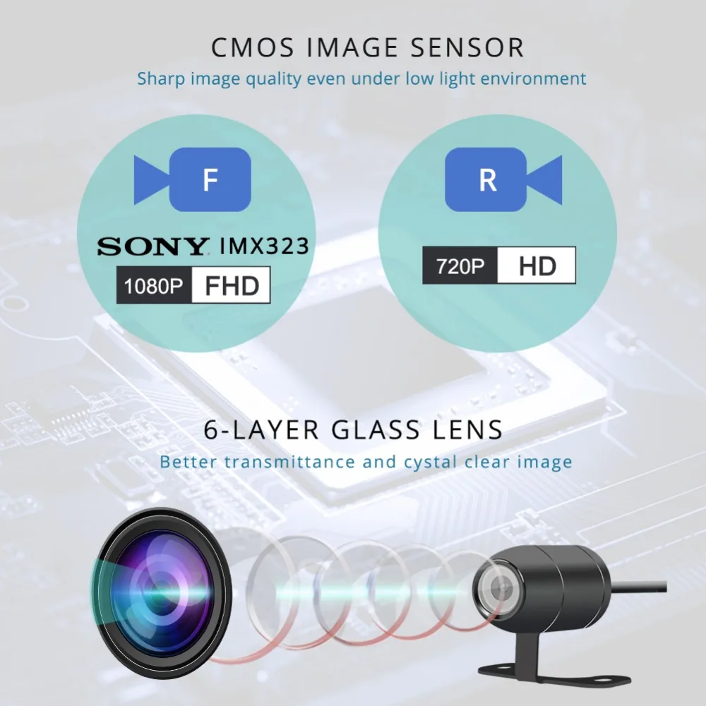 Видеорегистратор мотоциклетный M6L Wi Fi 2 канала Full HD 1080P 720P|Видеорегистраторы| |
