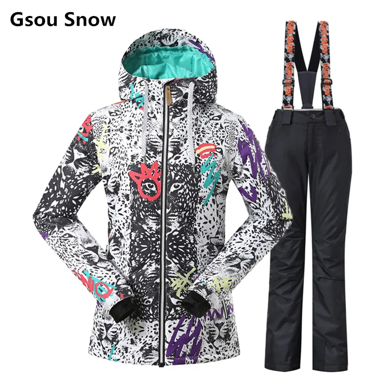 женский сноубордический костюм женская зимняя горнолыжная экипировка