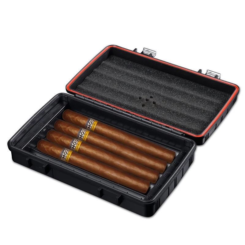 Коробка для сигар хьюмидор 10 комплектов портативная двухслойная карманная