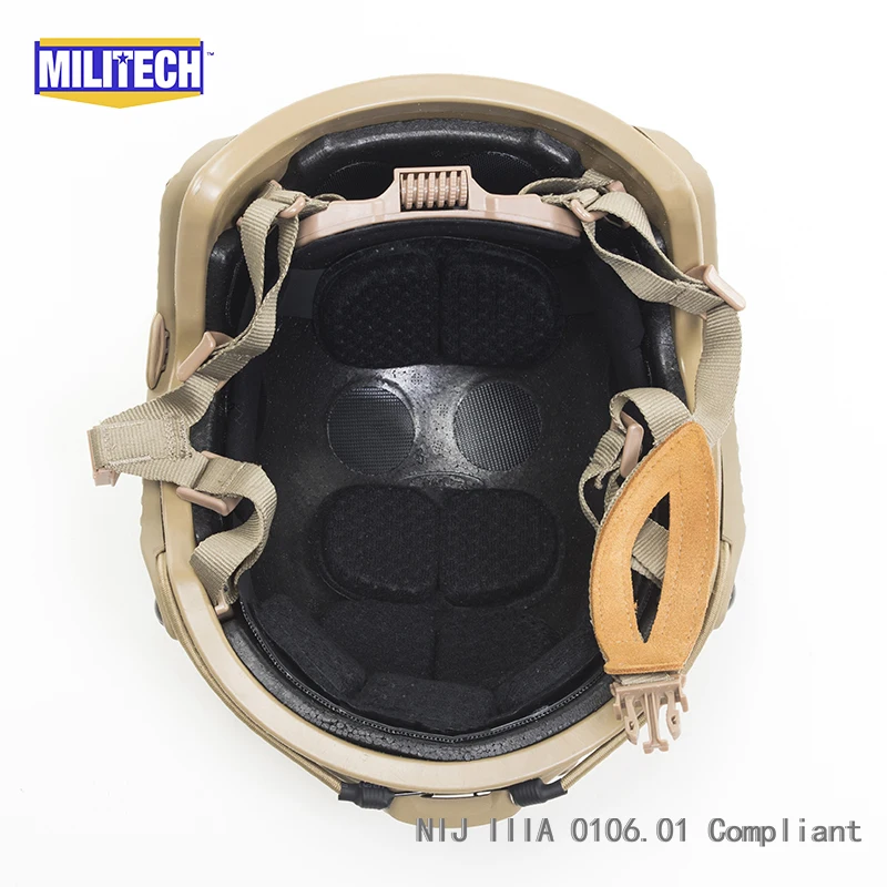 MILITECH CB Койот морской с Deluxe NIJ IIIA БЫСТРО Пуленепробиваемый Шлем и козырек Набор
