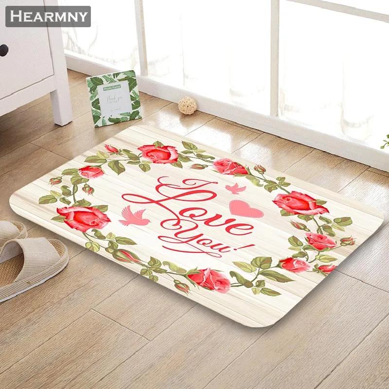 HEARMNY Новое поступление коврик для дома с розой Противоскользящий