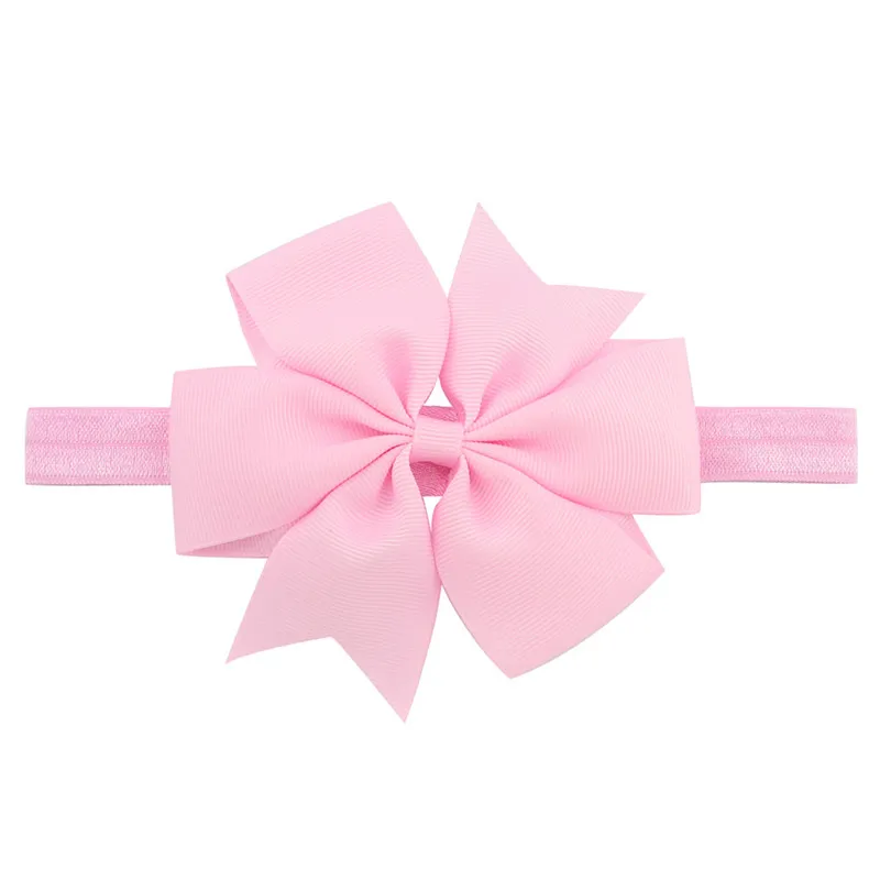 11 Pink Сделай Сам для девочек, корсажная лента-ободок с бантиком, детские повязки на голову, головной убор с большим бантом, повязка на голову, аксессуары для волос, Товары для новорожденных Детская чалма - Цвет: 11 Pink