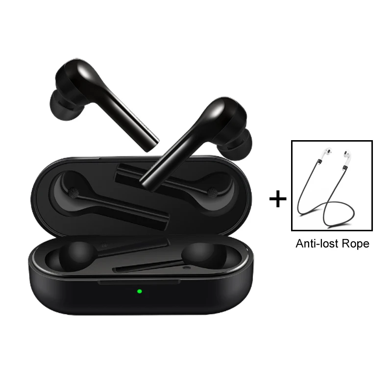 Black add Rope Huawei Honor Flypods Lite TWS Беспроводные Наушники Hi-Fi водонепроницаемые IP54 управление беспроводным зарядным устройством Bluetooth 4,2 - Цвет: Black add Rope