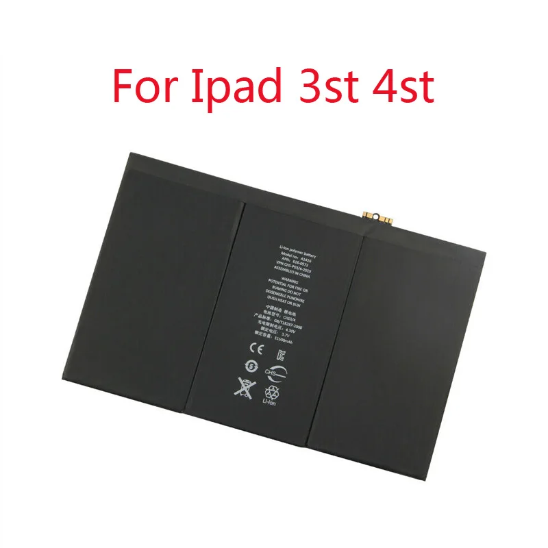 100% Оригинальная батарея для iPad3 A1416 A1430 A1403 ipad4 A1458 A1459 A1460 A1389 11560mAh внутренняя