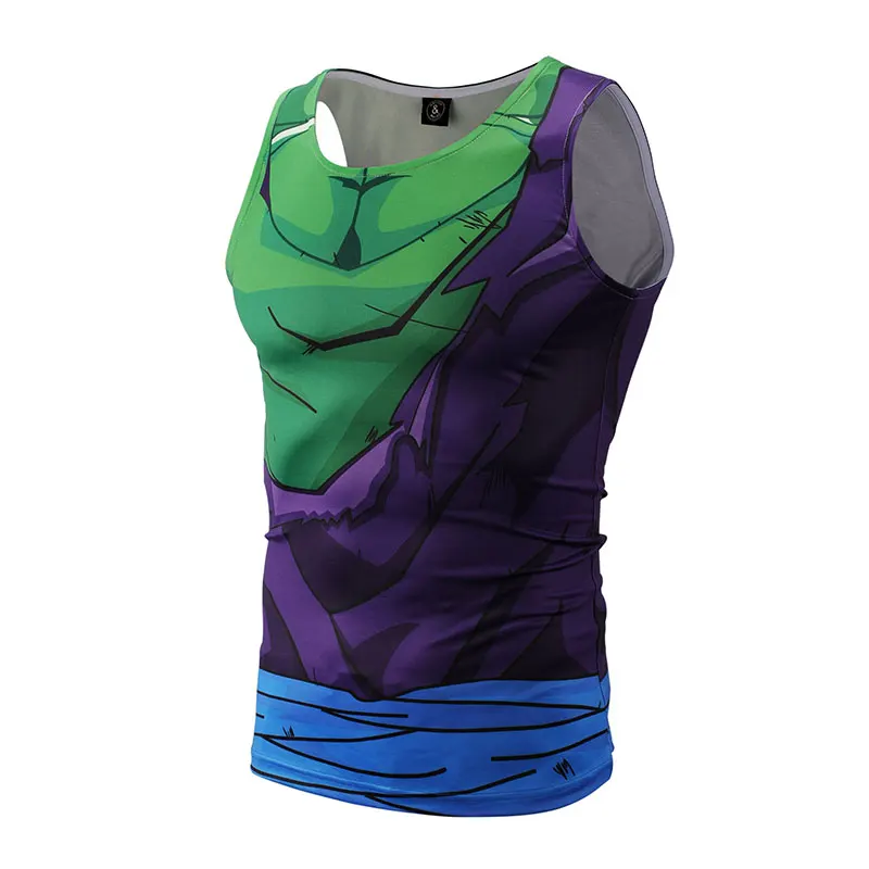 Новые Мультяшные мужские футболки Dragon Ball Z, Приталенная футболка Kakarotto Burdock Vegeta Piccolo, летние топы на бретелях в стиле аниме DragonBall