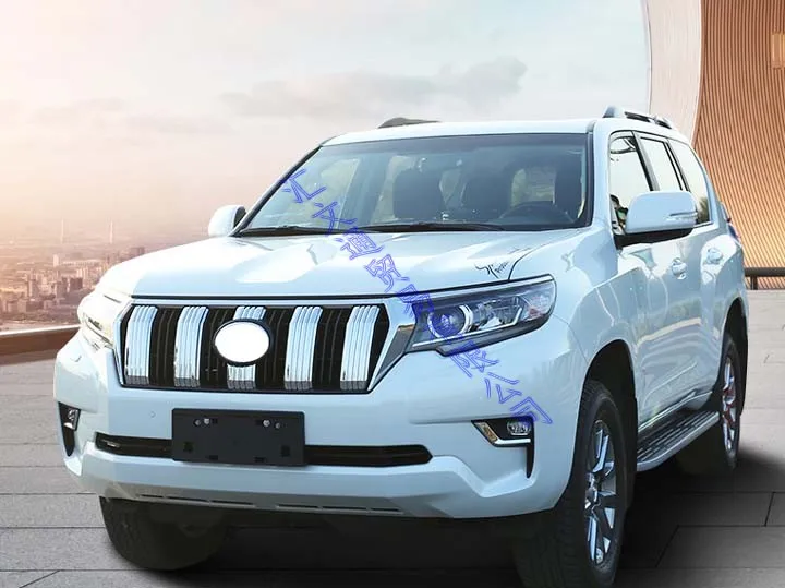 Для TOYOTA Land Cruiser Prado J150 ABS Хромированная передняя Центральная сетка решетка крышка радиатора полоса отделка украшение автомобиля