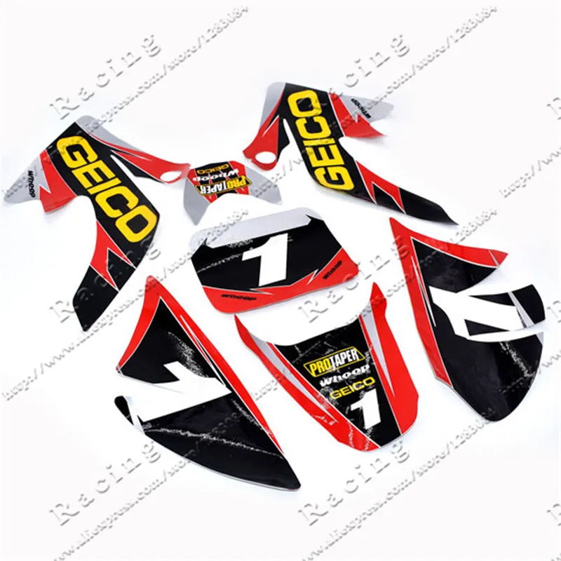 Черные красные белые наклейки 3M графические Наклейки для CRF 50 SSR XR50 Kayo KR110 YY70
