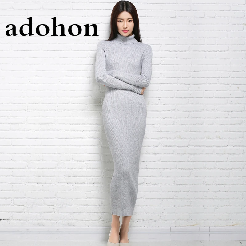 Adohon 2018 женские зимние кашемировые свитера и осенние вязаные пуловеры высокого