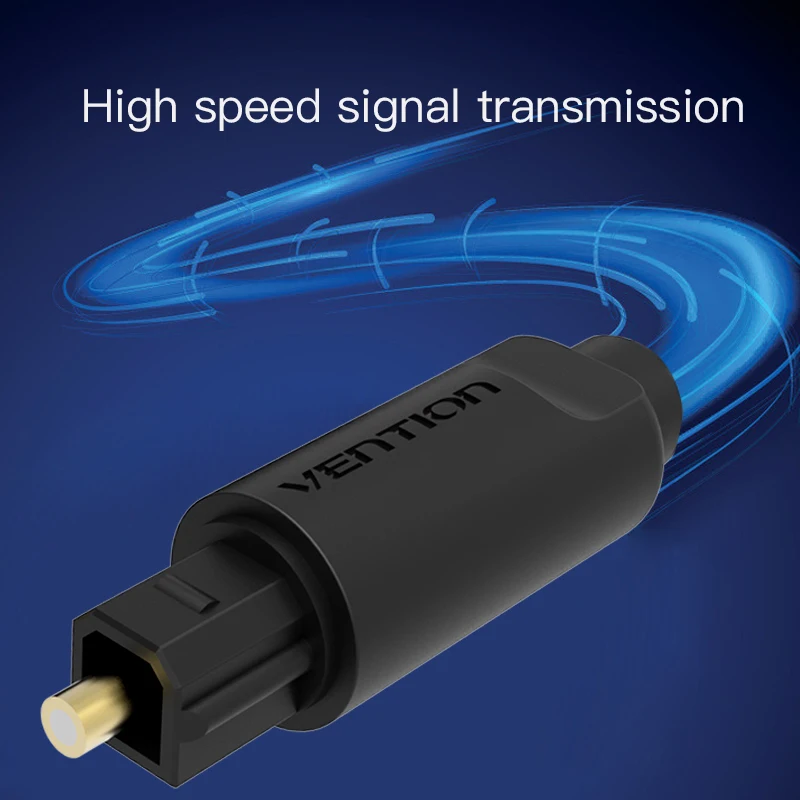 Цифровой оптический аудиокабель Vention Toslink Позолоченный Коаксиальный Кабель SPDIF