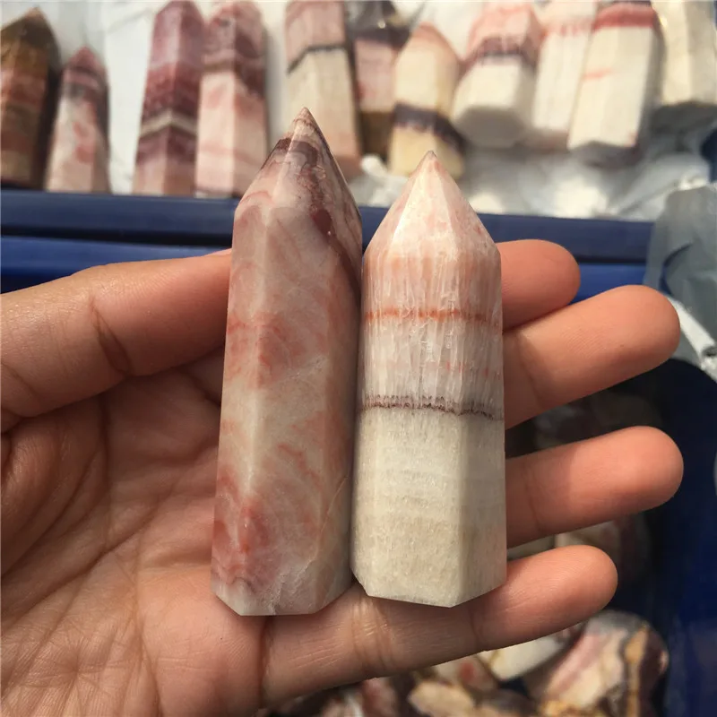 Special offer 5pcs energy stone natural red lines wand point healing crystals mineral obelisk for home&ampparty decoration | Дом и сад