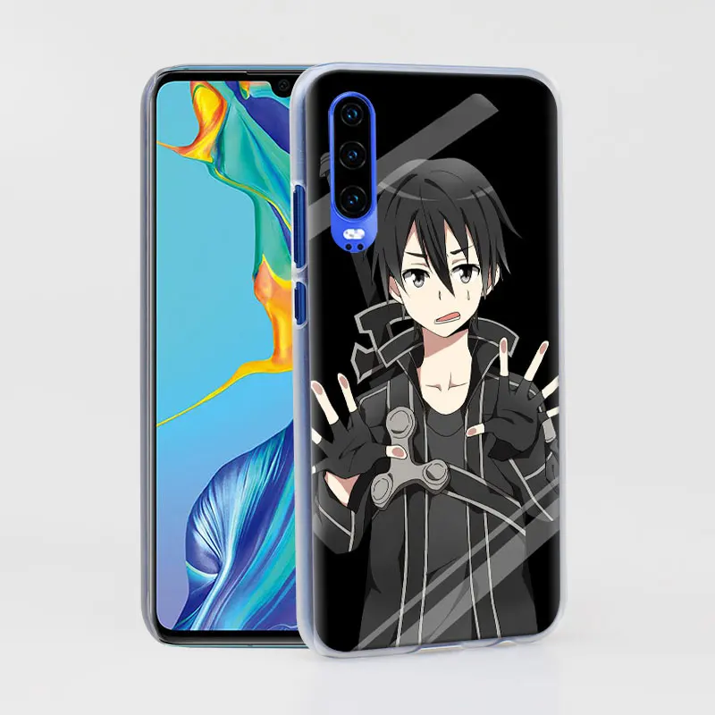 Sword Art Online SAO чехол для телефона аниме чехол для huawei P30 Pro P10 P20 P30 Lite P8 P9 Lite P Smart Plus чехол