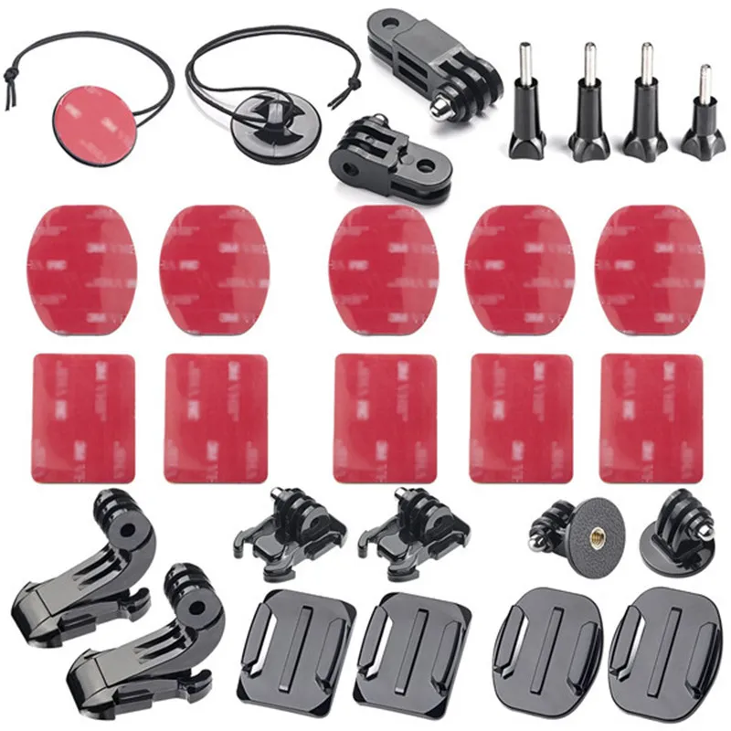 Plano para Gopro Adaptador com Braço Pivô para go Acessórios de Câmera de Ação Suporte Adesivo Hero 3 Pro Sjcam Sj4000 Xiaomi yi 4k 5 4