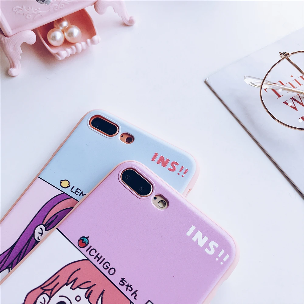WULAWUKU новые моды ins Sweet Candy girl силиконовый чехол для iphone X 8 плюс 7 6 6s сзади чехлы