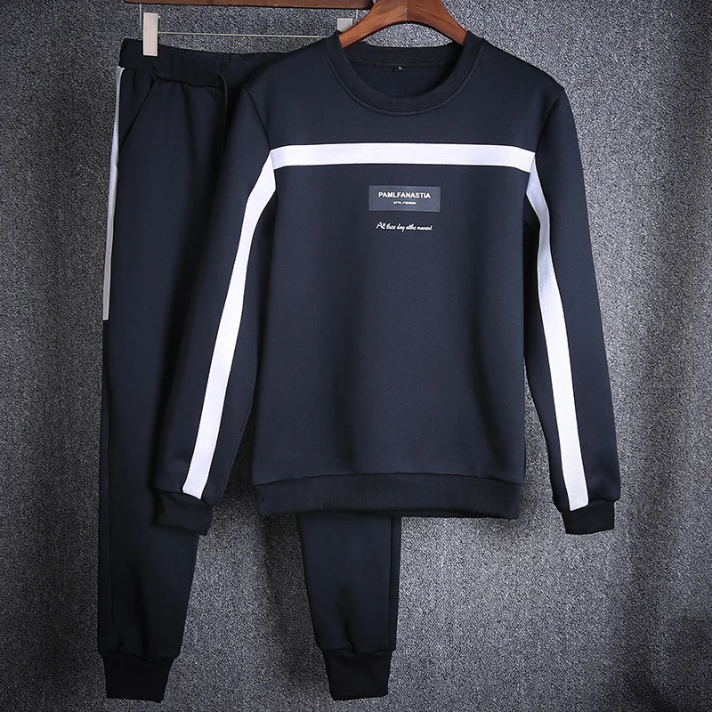 

Vogue Nice New Men Tracksuit Spring Fashion O-neck Long Sleeve Casual Trendy Sporting Suit Men Brand Clothing Sets