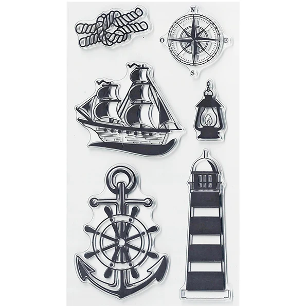 Y30 Sailing Bbloop 3 шт планировщик, журнал и Скрапбукинг ясный комплект печатей, DIY фото открытки в альбом прозрачные резиновые силиконовые штампы Y16-31 - Цвет: Y30 Sailing