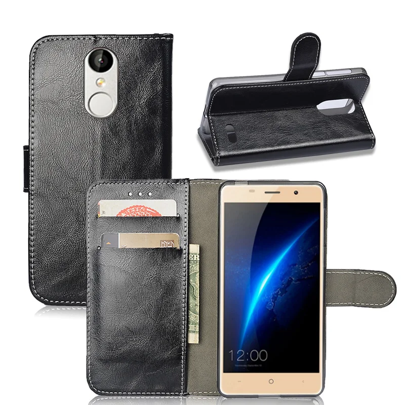 J & R Кожаный чехол для Leagoo M5 5 0 дюймов кошелек на магните флип защитный телефона