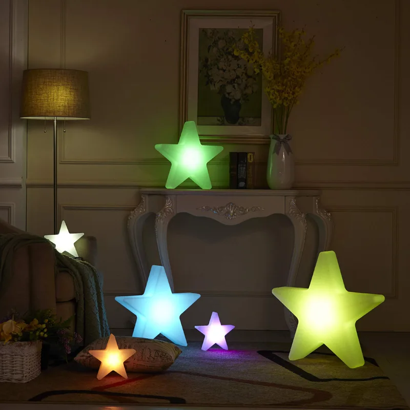 

LED Star Lights Christmas Day Lantern Creative Illuminated Pentagram Light Outdoor Garden Lawn Lights