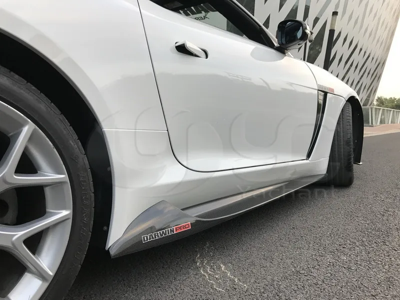 Side Skirts Board Частично углеродное волокно тела комплект подходит для Jaguar F-type iMP производительность переднего бампера средняя кромки крыла Спойлер, диффузор - Цвет: Side Skirts Board